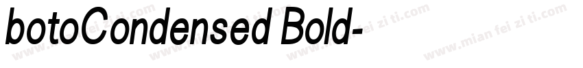 botoCondensed Bold字体转换
